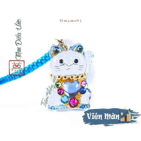 Mèo Phong Thủy Đính Đá - Mini