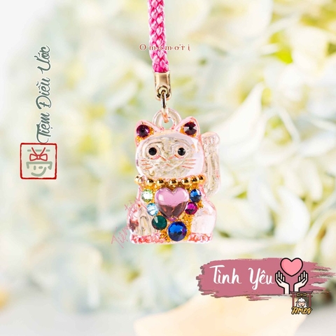 Mèo Phong Thủy Đính Đá - Mini