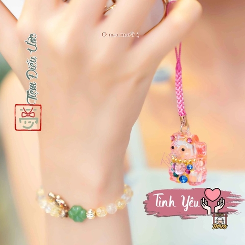 Mèo Phong Thủy Đính Đá - Mini