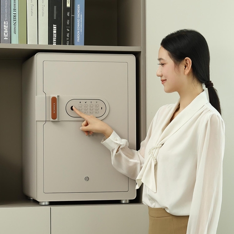 Ảnh thực tế két sắt Xiaomi CRMCR 60MS sữa