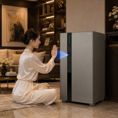 Két Sắt Philips VALIS-8BU 163kg – Mở Bằng Tĩnh Mạch Lòng Bàn Tay, Giám Sát Từ Xa Qua App Tuya Smart