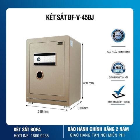 Két Sắt Mini Nhập Khẩu Bofa BF-V-45BJ Vân Tay Điện Tử Cao Cấp Chính Hãng