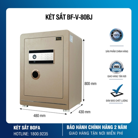 Két Sắt Nhập Khẩu Bofa BF-V-80BJ Vân Tay Điện Tử Cao Cấp Chính Hãng