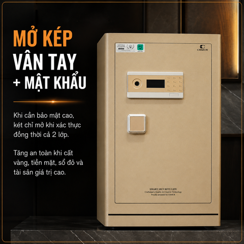 Két Sắt Xiaomi CRMCR 80LE – Két Sắt Thông Minh Cao Cấp, Chống Trộm A10, Cảnh Báo Qua Điện Thoại