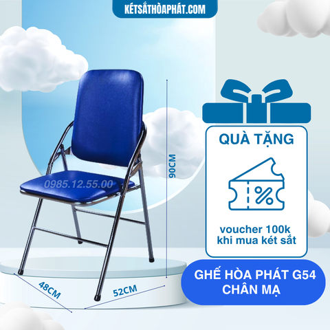 Ghế Gấp Hòa Phát G54 Chân Mạ Inox