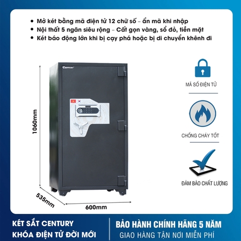 Két sắt ngân hàng Century KV230 điện tử chống cháy nổ siêu cường