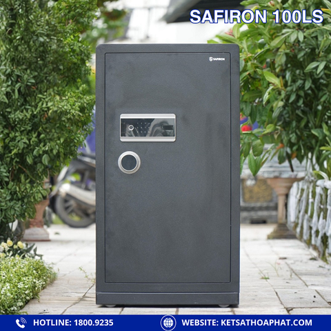 Hình ảnh thực tế két sắt Safiron 100LS khóa vân tay điện tử kết nối app ĐT