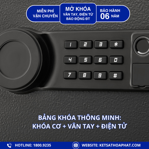 Hỗ trợ nhiều phương án mở khóa, tối đa hóa bảo mật