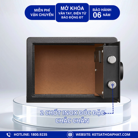 2 chốt đúc đặc phi 25 chắc chắn ăn sâu vào lòng két