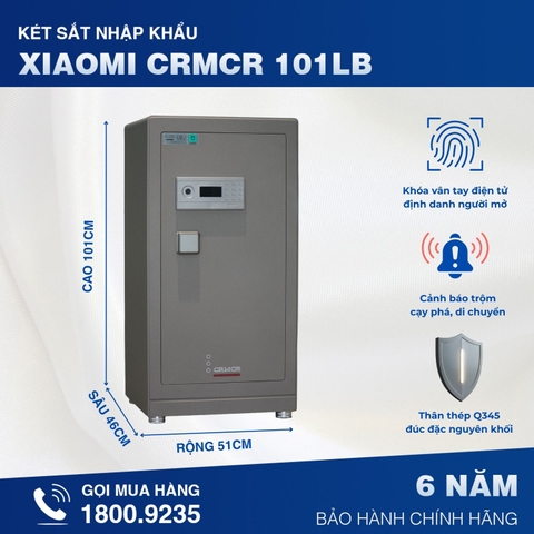 Két Sắt Nhập Khẩu Xiaomi CRMCR 101LB Khóa Vân Tay Điện Tử Định Danh Người Mở