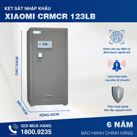 Két Sắt Nhập Khẩu Xiaomi CRMCR 123LB Khóa Vân Tay Điện Tử Định Danh Người Mở