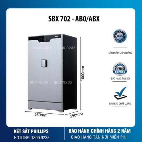 Két Sắt Thông Minh Philips SBX702-ABO/ABX Vân Tay Điện Tử Cao Cấp