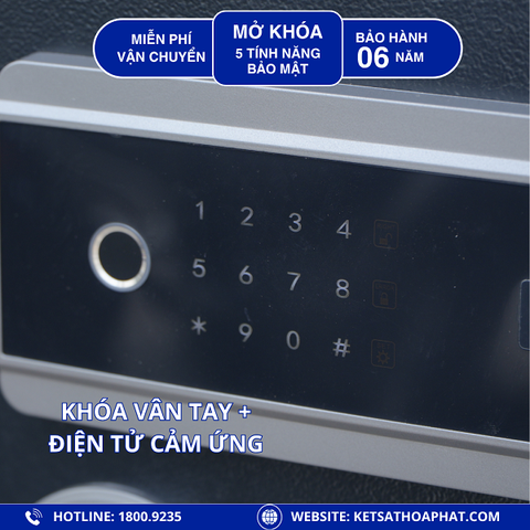 Hệ khóa hiện đại két sắt Safiron 35LS