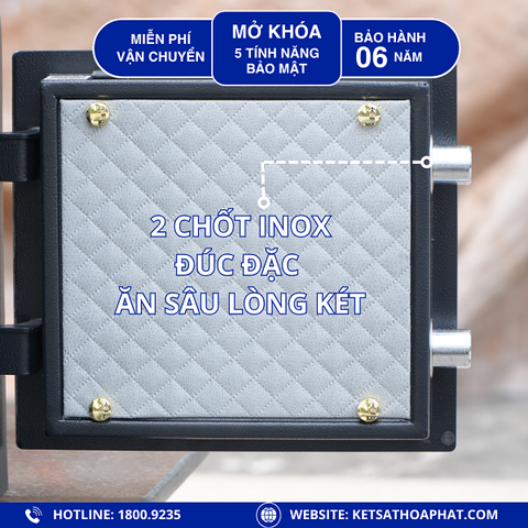 Két 35LS có 2 chốt thép inox đúc đặc