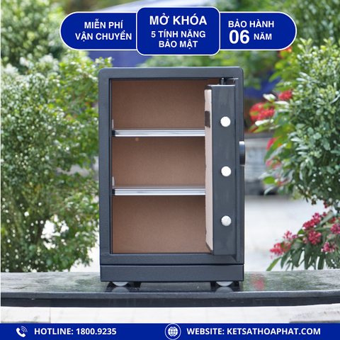 3 chốt inox đúc đặc ăn sâu vào lòng két Safiron 60LBF