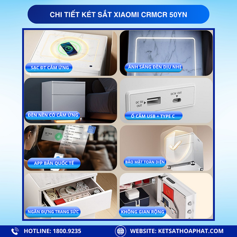 Chi tiết két sắt Xiaomi CRMCR 50YN