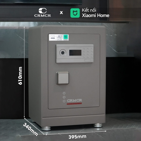 Két Sắt Nhập Khẩu Xiaomi CRMCR 61LB Khóa Vân Tay Điện Tử Định Danh Người Mở