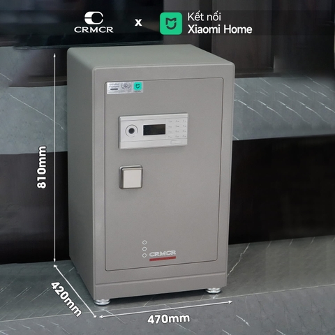 Két Sắt Nhập Khẩu Xiaomi CRMCR 81LB Khóa Vân Tay Điện Tử Định Danh Người Mở