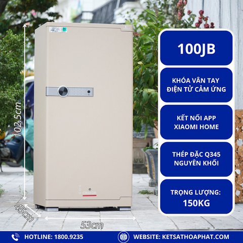 Két Sắt Xiaomi CRMCR 100JB Vân Tay Điện Tử Kết Nối APP Xiaomi Home Bảo Hành 6 Năm