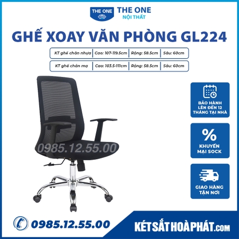 Ghế Xoay Văn Phòng Hòa Phát The One GL224 Chính hãng, Giá Rẻ