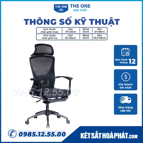 Ghế văn phòng công thái học GL333 Thông số kỹ thuật