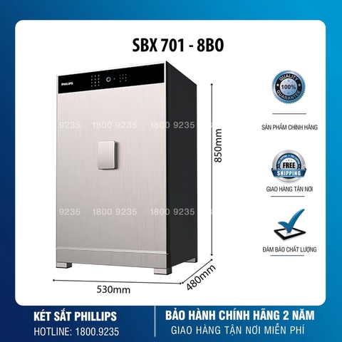 Két Sắt Thông Minh Philips SBX701-8B0 Vân Tay Điện Tử