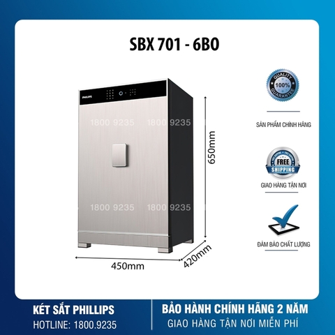 Két Sắt Thông Minh Philips SBX701-6B0 Vân Tay Điện Tử