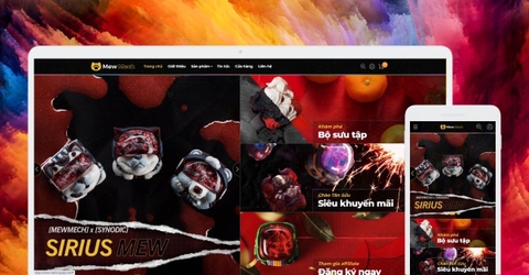 MewTheme giới thiệu mẫu giao diện mới MewMech - Chuyên store nghệ thuật, handmade, điêu khắc, Resin...