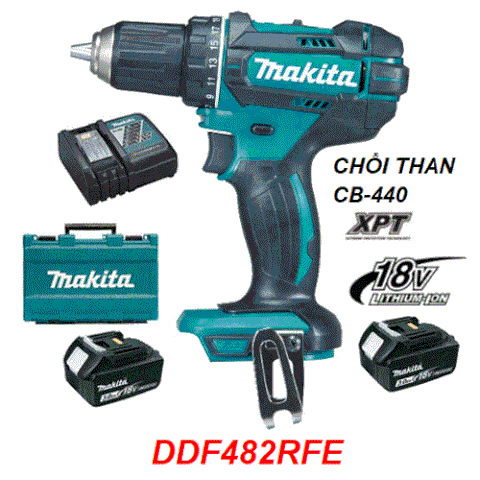 Máy Khoan, Vặn Vít Dùng Pin DDF482RFE/ DDF482RAE/ DDF482Z (18V)