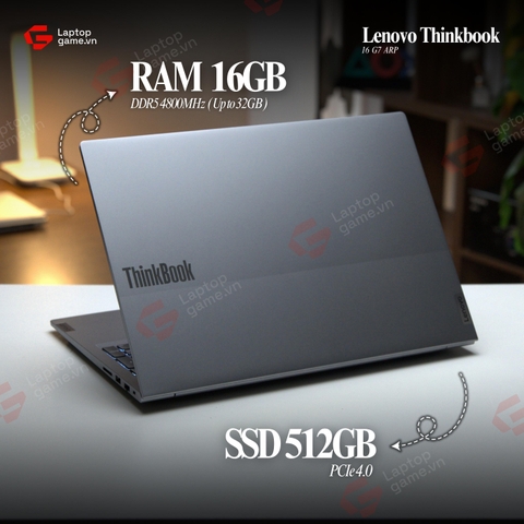 Lenovo ThinkBook 16 G7 ARP (9QSA) (21MW009QSA) (AMD Ryzen 7 7735HS | Ram 16GB | SSD 512GB | AMD Radeon 680M | 16