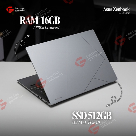 Asus Zenbook 14 UX3405C ( Ultra5-255H | RAM 16G | SSD 512GB | 14inch 2.8K 120Hz OLED - Foogy Silver )