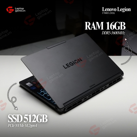 Lenovo LEGION Y7000X IAX11 2026 (58CD)  (Core 7 245HX | Ram 16GB | SSD 512GB | RTX 5060 8GB | 15.3in 2.5K OLED 165Hz)