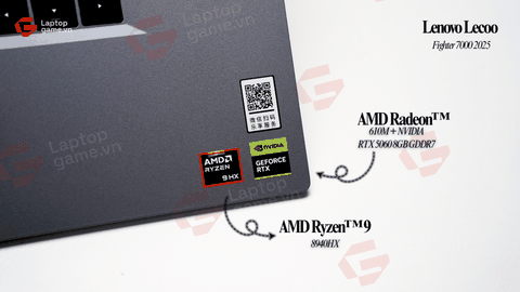 Lenovo Lecoo Fighter 7000 (N176) 2025 (Ryzen 9-8940HX | Ram 16GB | SSD 1TB | RTX 5060 8GB | 16in 2.5K 180Hz)