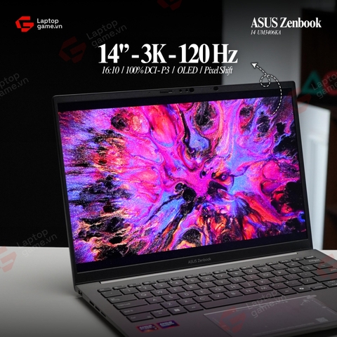 ASUS Zenbook 14 UM3406KA  (Ryzen AI 7 350 | 32GB | 1TB | AMD Radeon Graphics | 14inch 3K | Win 11 | Xám)