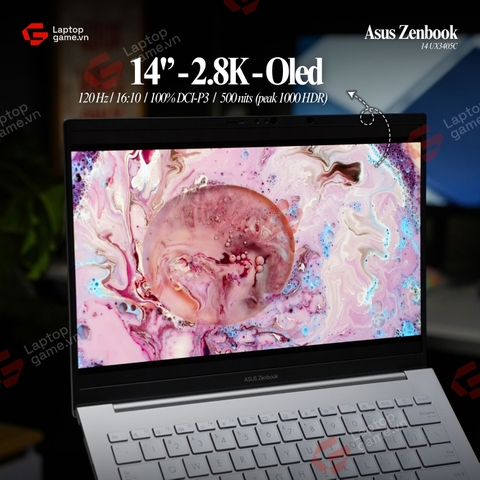 Asus Zenbook 14 UX3405C ( Ultra5-255H | RAM 16G | SSD 512GB | 14inch 2.8K 120Hz OLED - Foogy Silver )