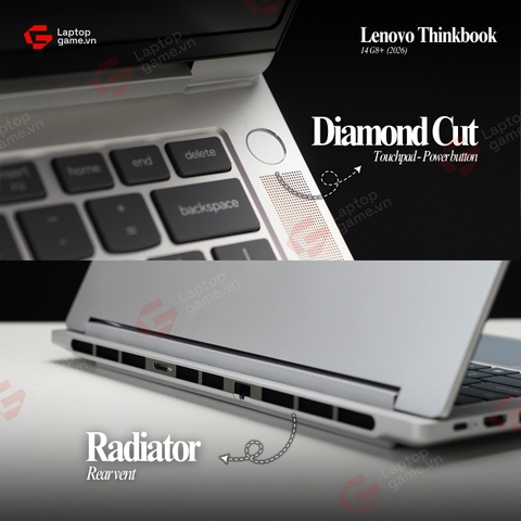 Lenovo ThinkBook 14 G8+ 2026 (00CD)  (AMD Ryzen 7-H255 | Ram32G | SSD 1TB | 14.5in 3K 120Hz - Star White)