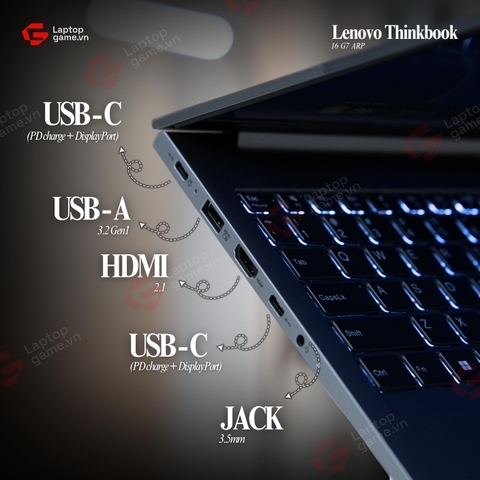 Lenovo ThinkBook 16 G7 ARP (9QSA) (21MW009QSA) (AMD Ryzen 7 7735HS | Ram 16GB | SSD 512GB | AMD Radeon 680M | 16