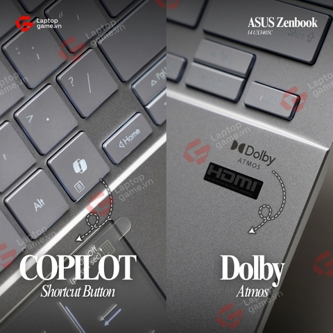 Asus Zenbook 14 UX3405C ( Ultra9-285H | RAM 32G | SSD 1T | 14inch 3K 120Hz OLED - Foogy Silver ) ​