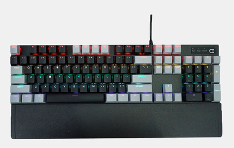 Bàn phím cơ gaming SPARTAN TC3218 Black Gray (Blue Switch LED Rainbow)