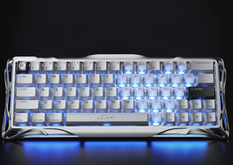 Bàn Phím GravaStar Mercury V60 Pro Deluxe Edition - Chrome Silver (GS V60_XTAL_PNK)