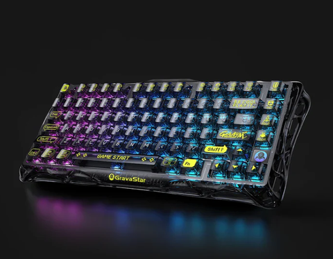 Bàn Phím GravaStar Mercury K1 Lite -  Transparent Black (GS K1 LITE_XTAL_BLK)