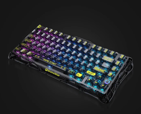 Bàn Phím GravaStar Mercury K1 Lite -  Transparent Black (GS K1 LITE_XTAL_BLK)