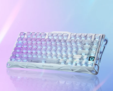 Bàn Phím GravaStar Mercury K1 Lite - Crystal Aurora (GS K1 LITE_XTAL_AUROA )