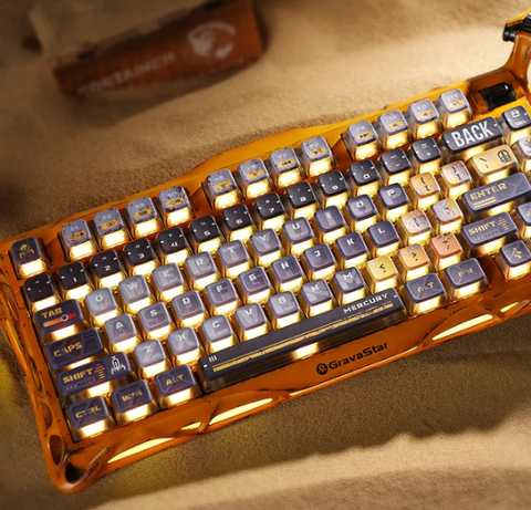 Bàn Phím GravaStar Mercury K1 Pro - Battle-Worn Yellow (GS K1 PRO_YLW)