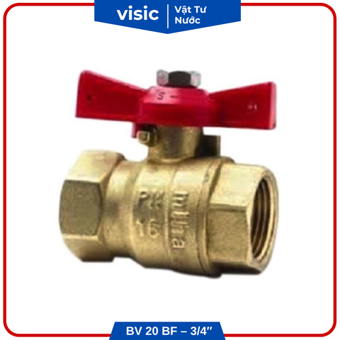 Van bi tay ngăn (Tay bướm) BV 20 BF – 3/4″ (20mm)