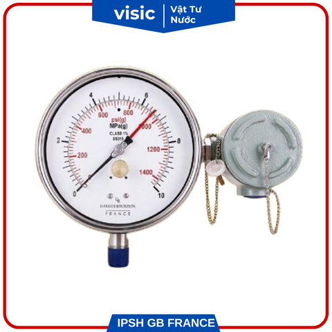 ĐỒNG HỒ ĐO ÁP SUẤT CÓ TIẾP ĐIỂM (3 KIM) IPSH GB-FRANCE