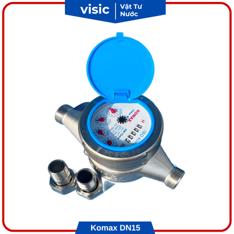 Đồng hồ nước inox Komax DN15