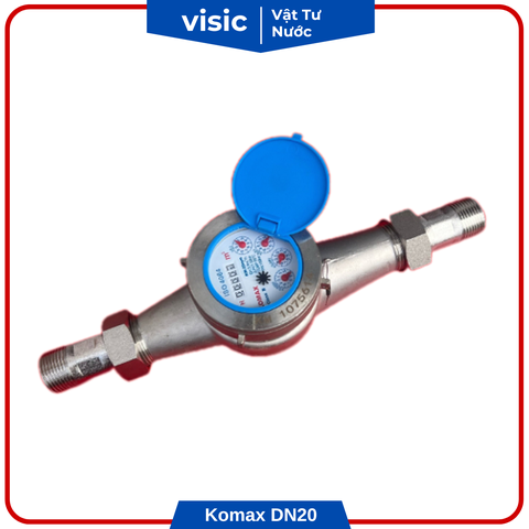 Đồng hồ nước inox Komax DN20