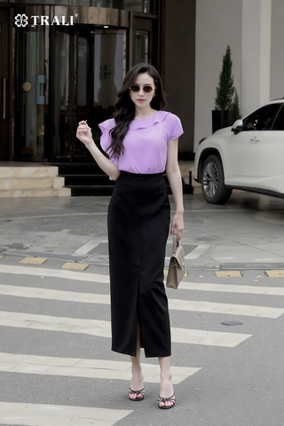 Áo sơ mi nữ TRALI 25123 màu tím