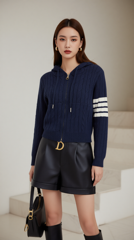 Áo khoác len TRALI 25604 màu than